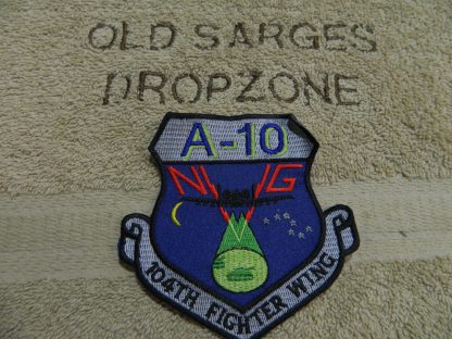 USAF Patch- 104th Fighter Wing- A-10- Subdued